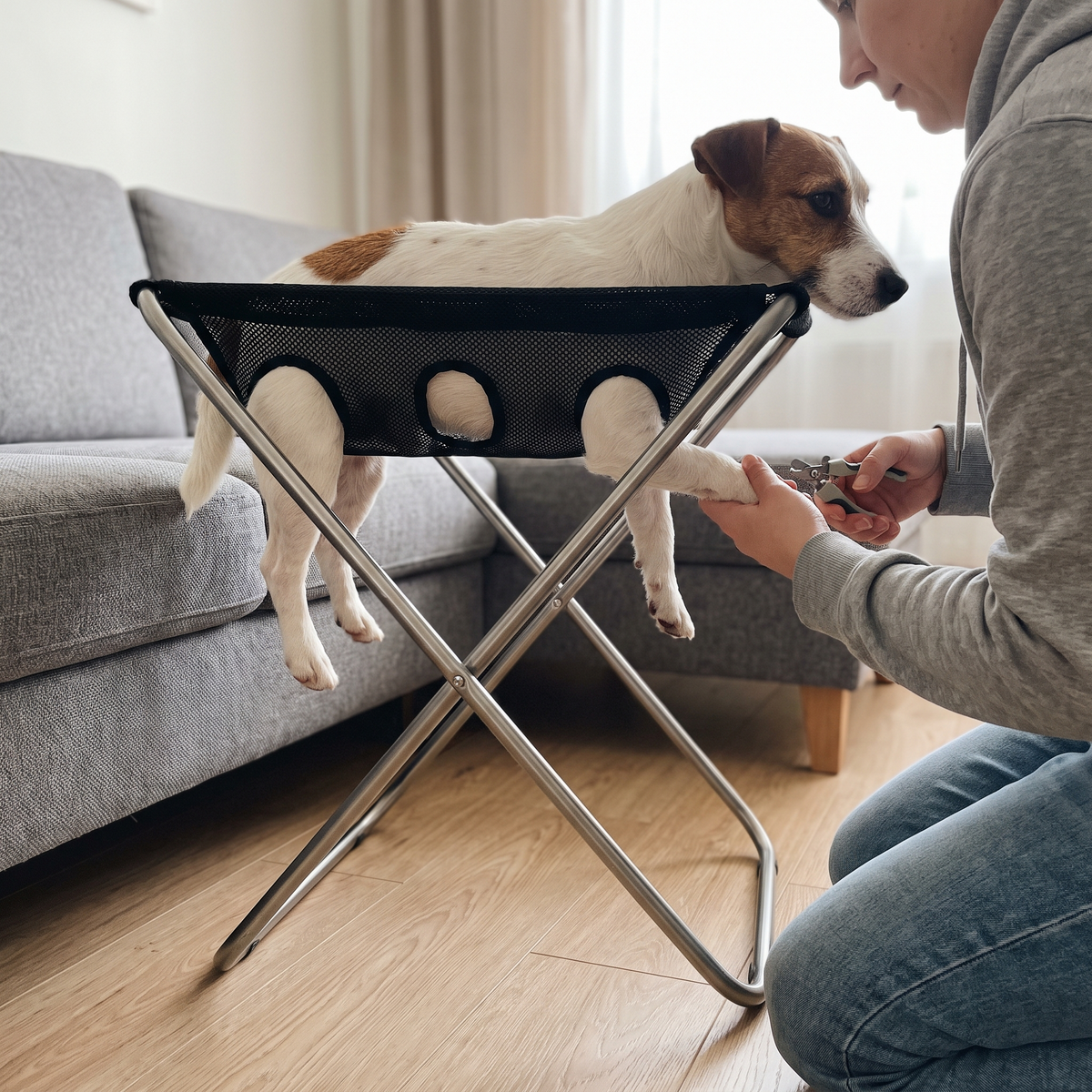 Hands-Free Grooming Hammock for Dogs & Cats